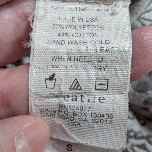 prAna Rapture Top Women S Cotton Blend Semi Sheer Grey White Y2K Shabby Fairy - Picture 10 of 15